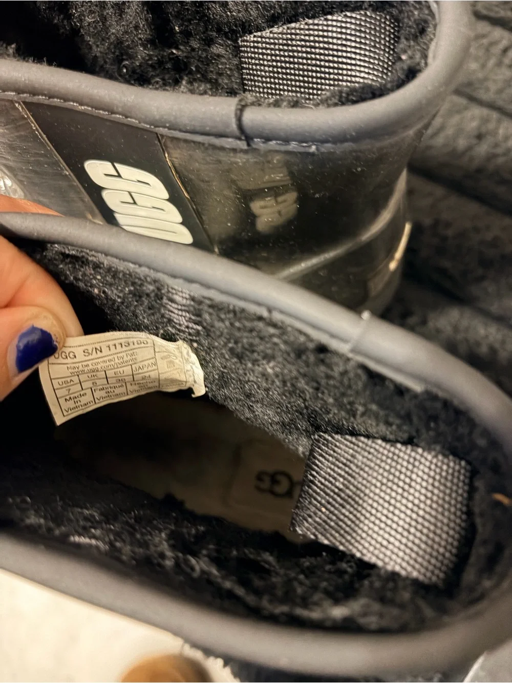 UGG Black Gloss Rain Boots